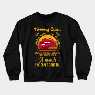 February Birthday Queen Crewneck Sweatshirt